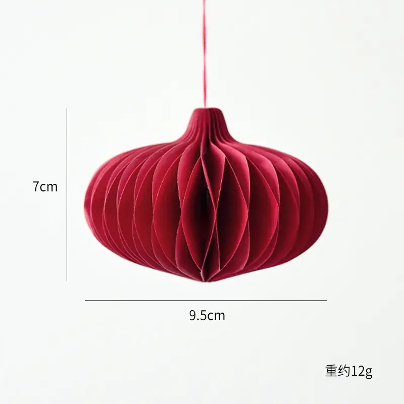 Red Origami Christmas Pendant 10x11cm 17g - Image 13