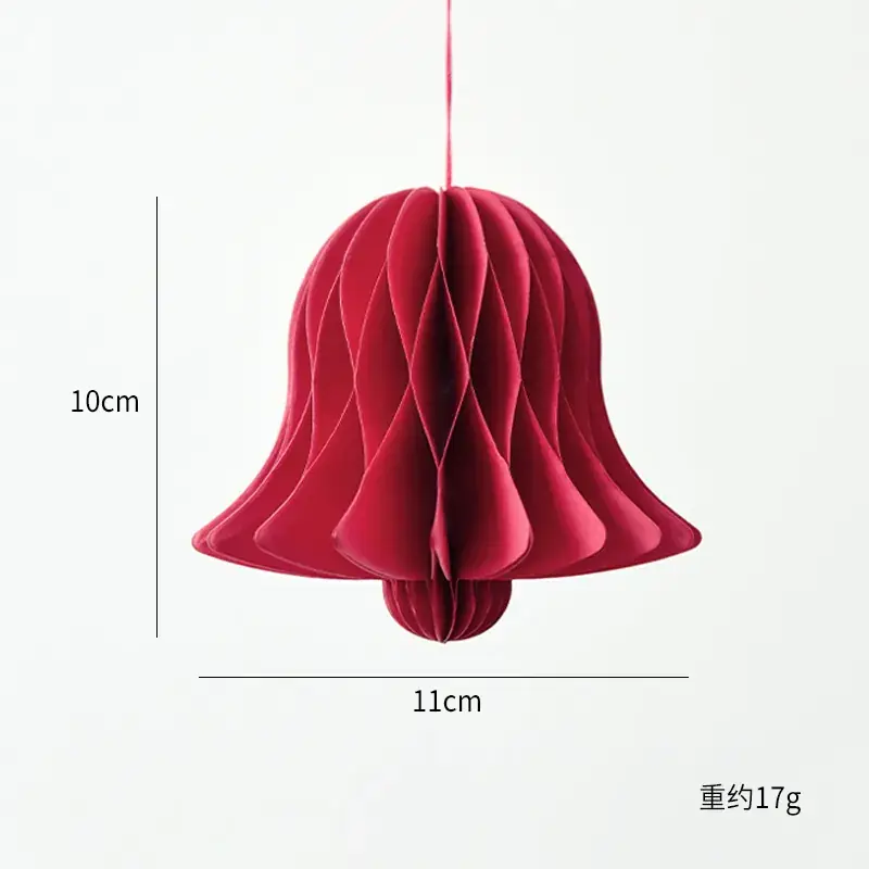 Red Origami Christmas Pendant 10x11cm 17g - Image 14