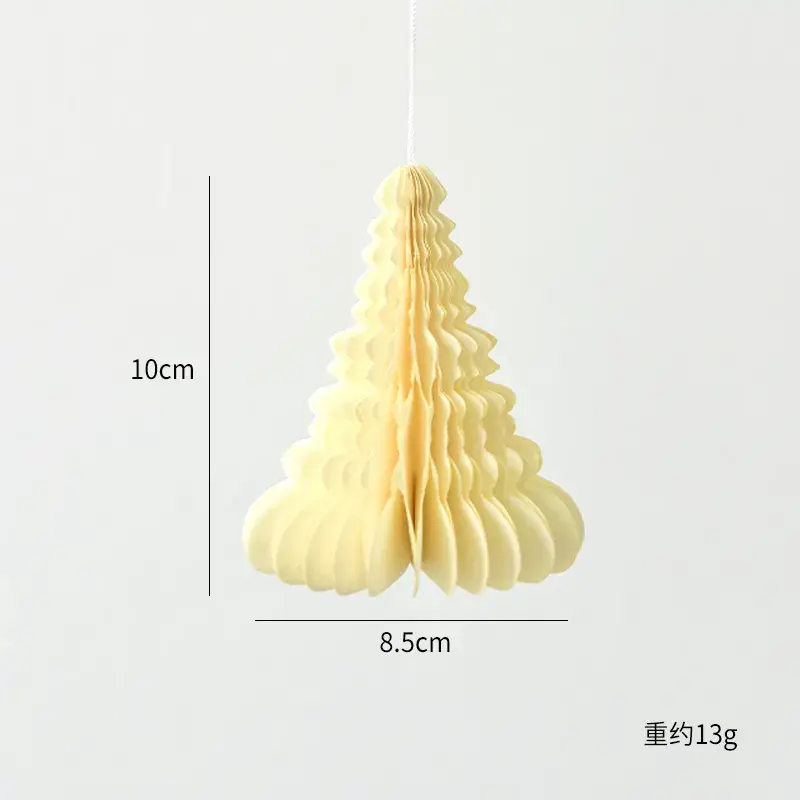 Red Origami Christmas Pendant 10x11cm 17g - Image 2