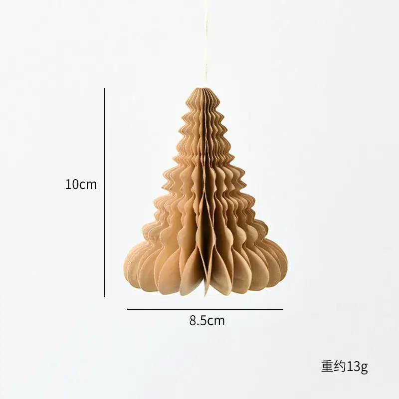 Red Origami Christmas Pendant 10x11cm 17g - Image 3