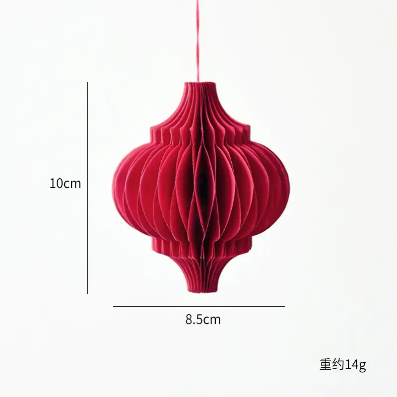 Red Origami Christmas Pendant 10x11cm 17g - Image 8
