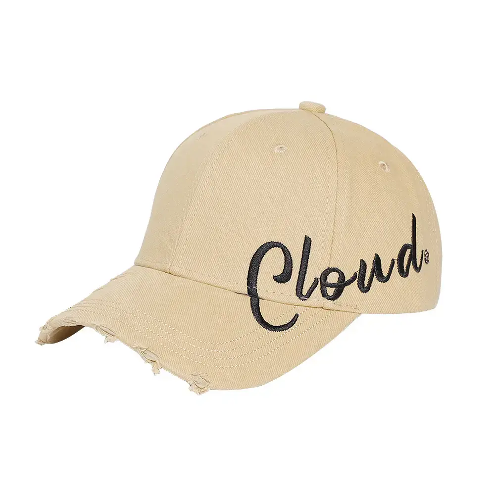 Pink Cloud embroidered baseball cap for women spring summer casual all-match