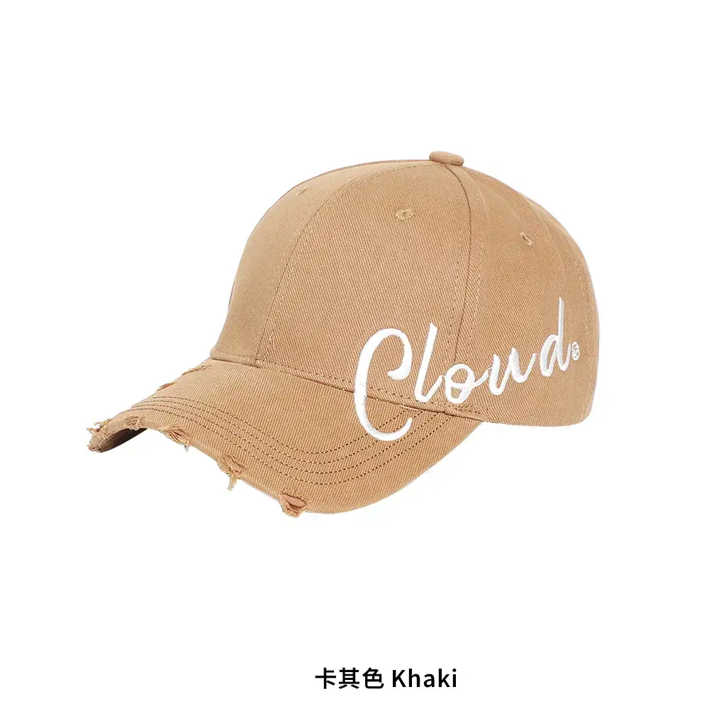 Pink Cloud embroidered baseball cap for women spring summer casual all-match