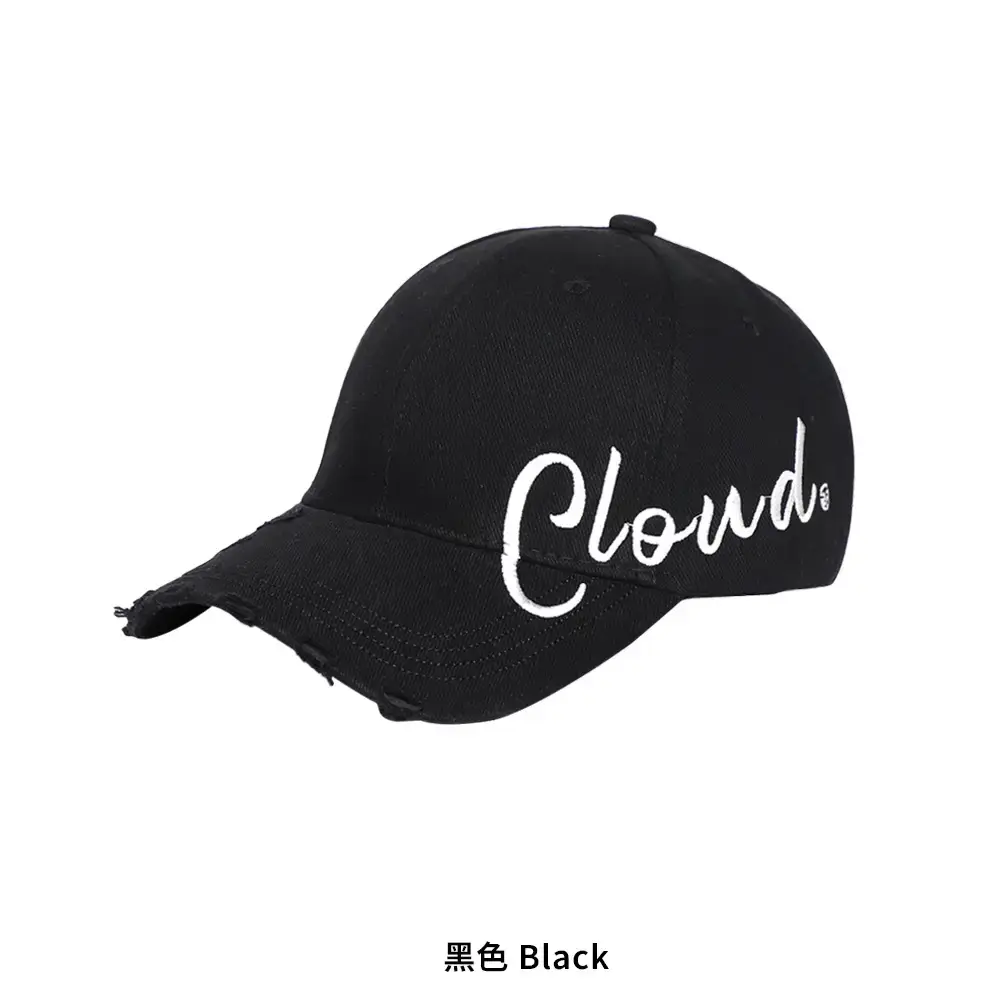 Pink Cloud embroidered baseball cap for women spring summer casual all-match