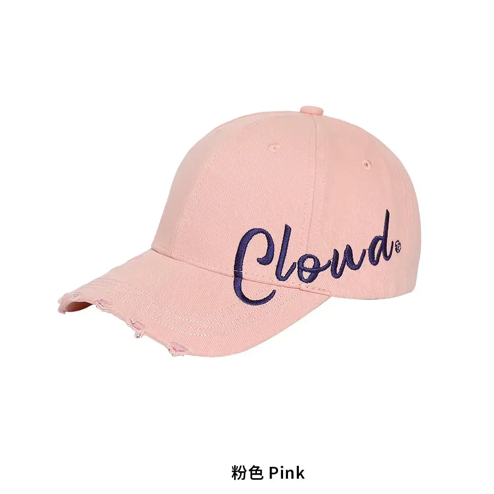 Pink Cloud embroidered baseball cap for women spring summer casual all-match