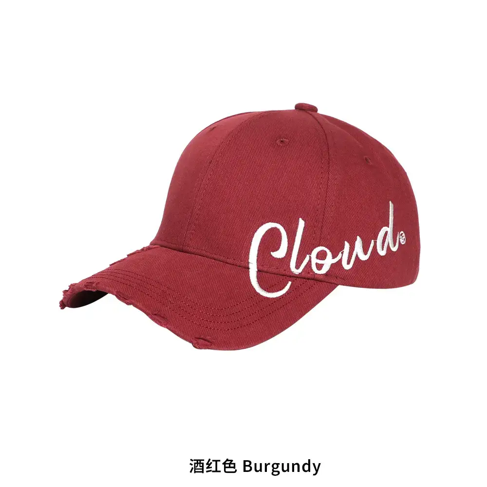 Pink Cloud embroidered baseball cap for women spring summer casual all-match