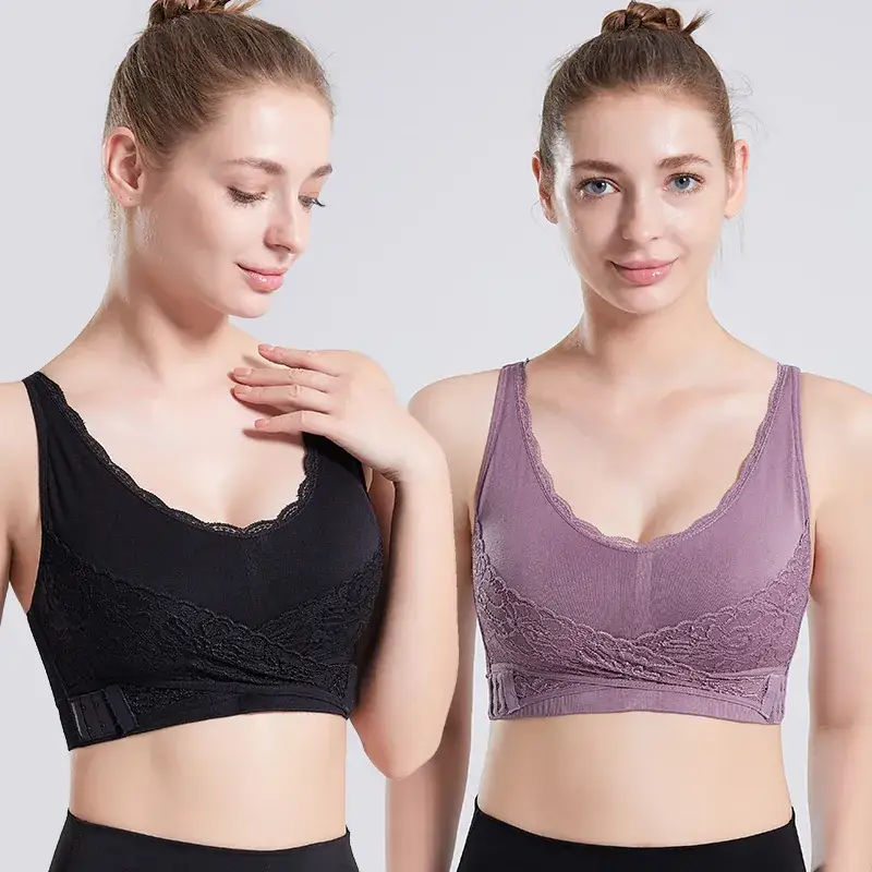 Lace Push Up Bra No Steel Rings Plus Size Adjustable