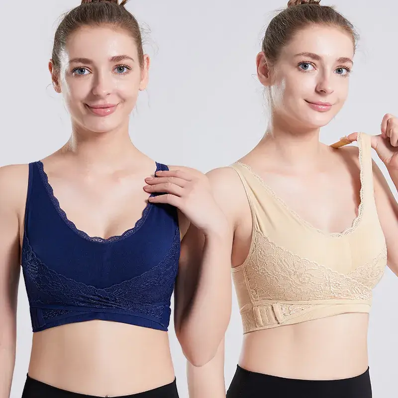 Lace Push Up Bra No Steel Rings Plus Size Adjustable