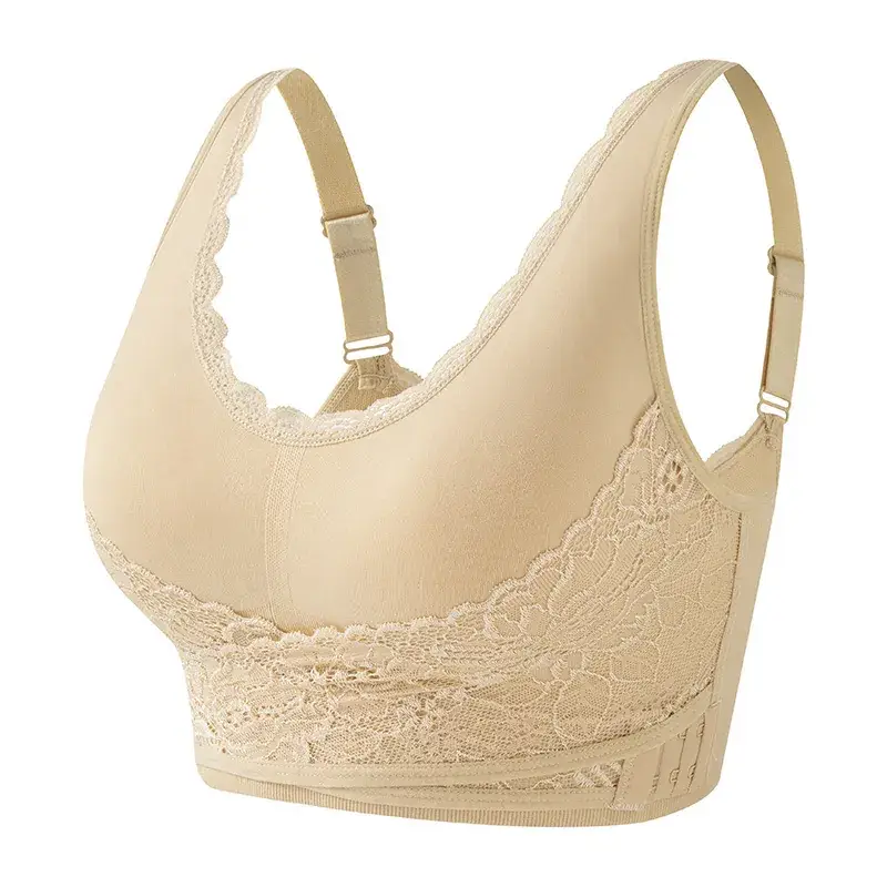 Lace Push Up Bra No Steel Rings Plus Size Adjustable