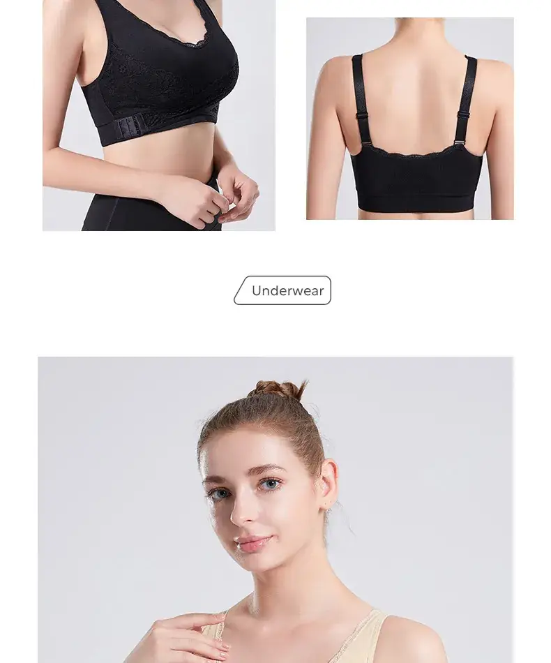 Lace Push Up Bra No Steel Rings Plus Size Adjustable — feature 25