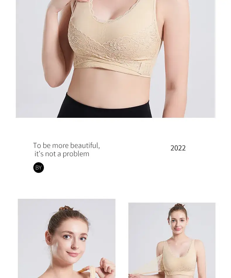 Lace Push Up Bra No Steel Rings Plus Size Adjustable — feature 26