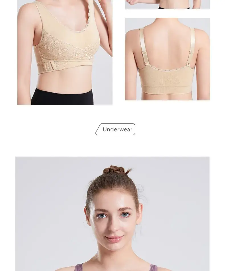 Lace Push Up Bra No Steel Rings Plus Size Adjustable — feature 27