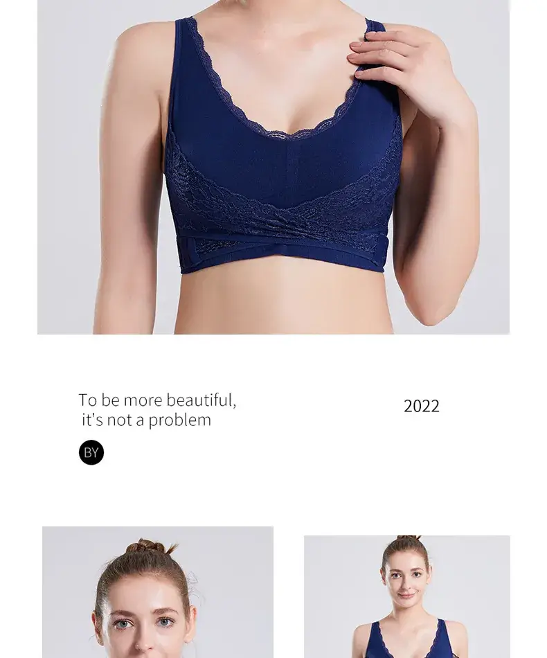 Lace Push Up Bra No Steel Rings Plus Size Adjustable — feature 30