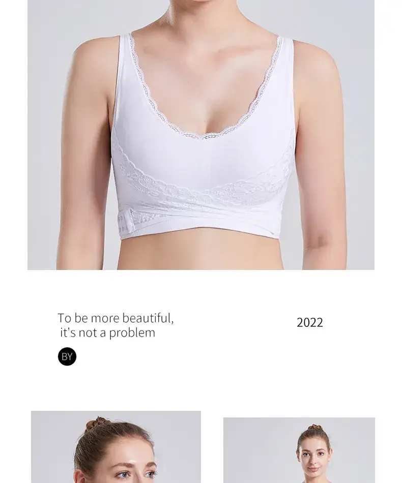 Lace Push Up Bra No Steel Rings Plus Size Adjustable — feature 32