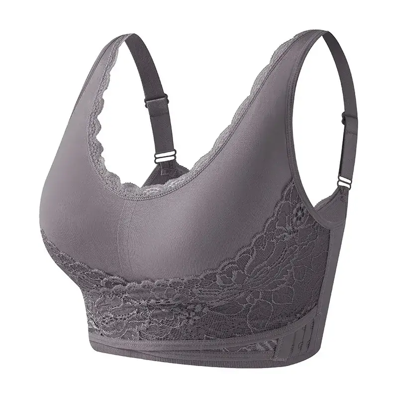 Lace Push Up Bra No Steel Rings Plus Size Adjustable