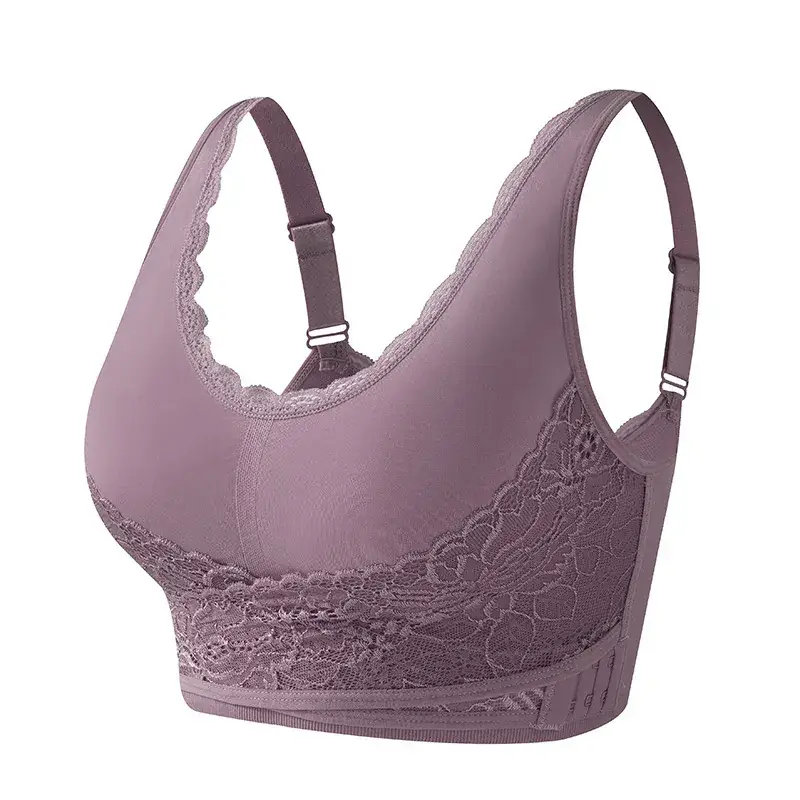 Lace Push Up Bra No Steel Rings Plus Size Adjustable
