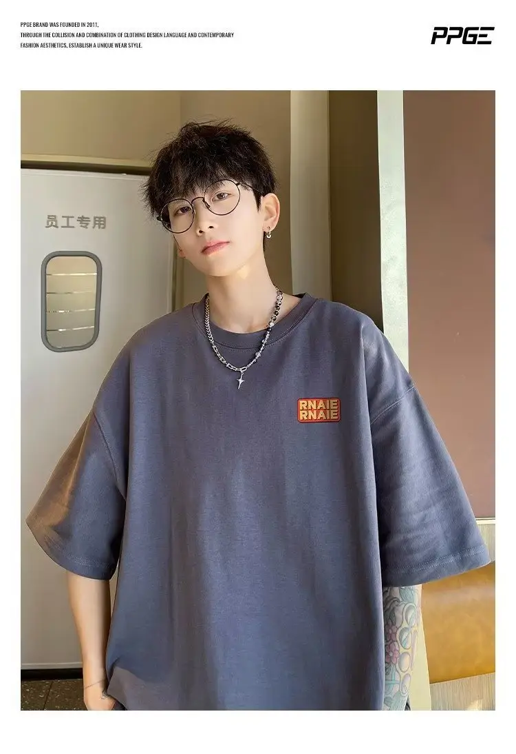 Men's 260g Heavy White T-Shirt with "NUE FASHION" Logo — feature 10