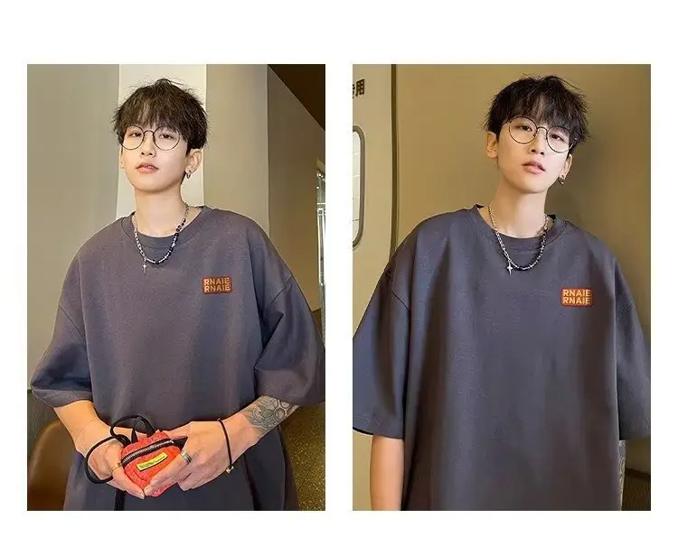 Men's 260g Heavy White T-Shirt with "NUE FASHION" Logo — feature 11