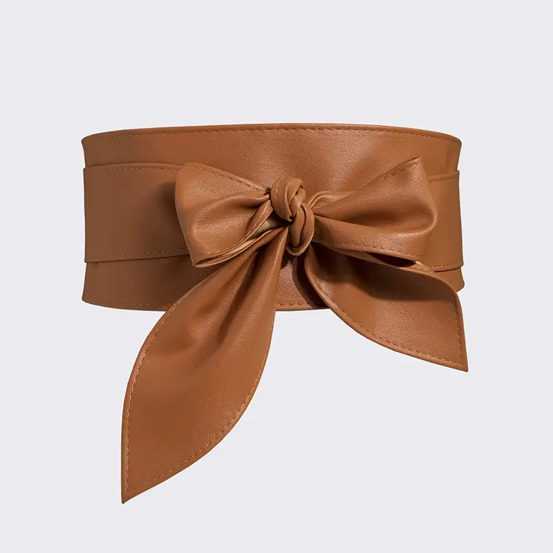 Women's Silver Bow Wide Waist Cover Belt