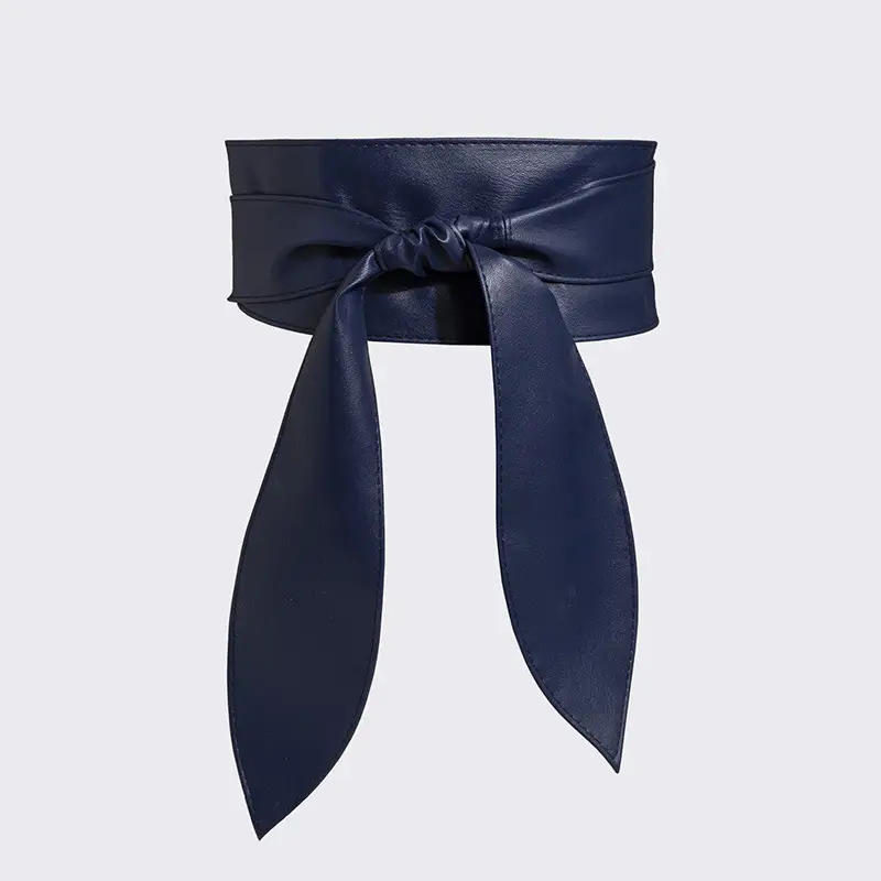 Women's Silver Bow Wide Waist Cover Belt