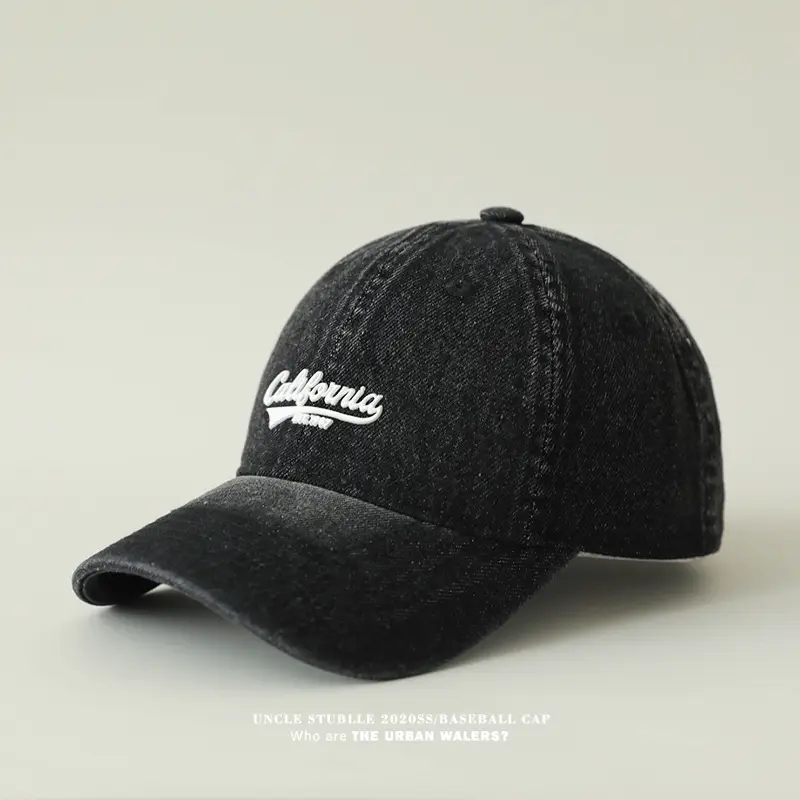 Stubble California Wash Denim Baseball Cap Men Women — feature 13