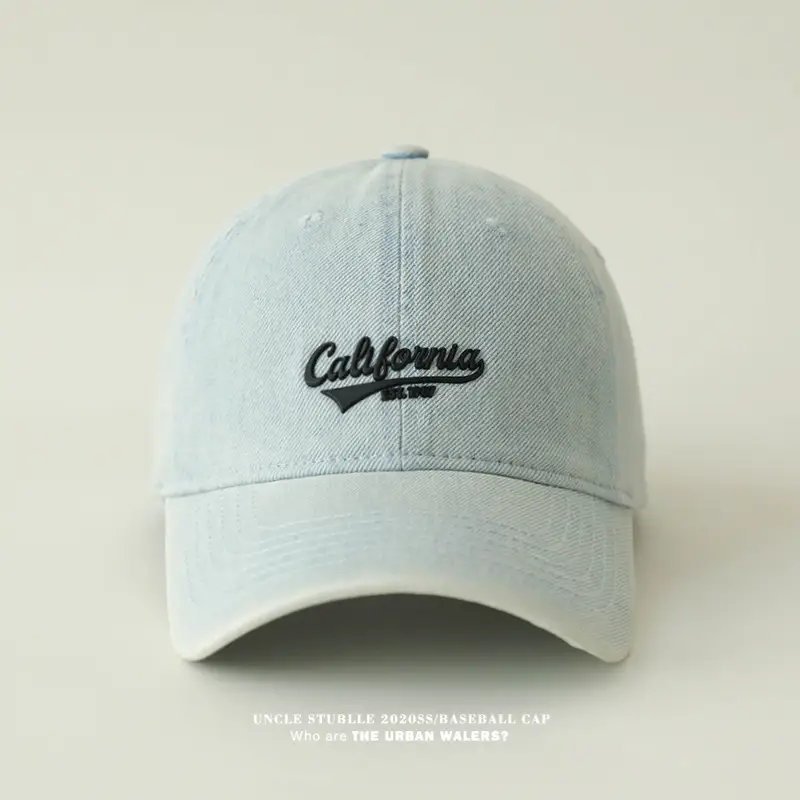 Stubble California Wash Denim Baseball Cap Men Women — feature 3
