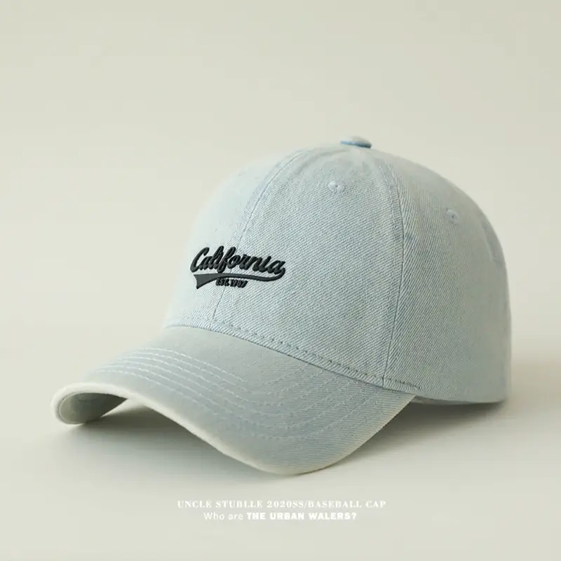 Stubble California Wash Denim Baseball Cap Men Women — feature 4