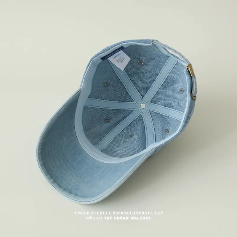 Stubble California Wash Denim Baseball Cap Men Women — feature 6