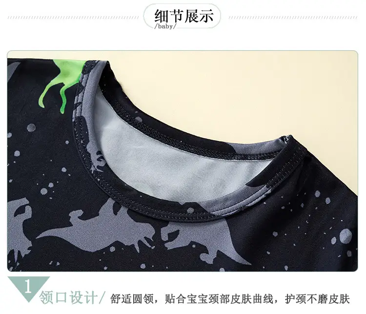 2025 Boys Dinosaur T-Shirt Cartoon Print Summer Wear — feature 10