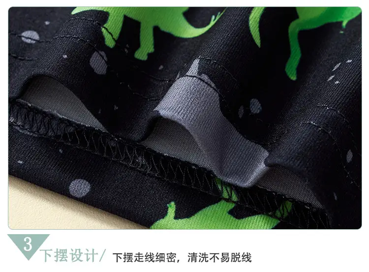 2025 Boys Dinosaur T-Shirt Cartoon Print Summer Wear — feature 12