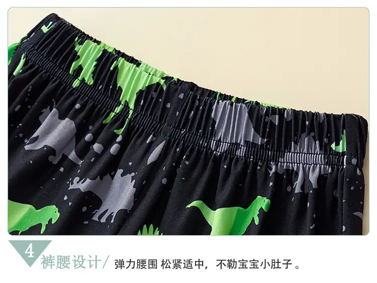 2025 Boys Dinosaur T-Shirt Cartoon Print Summer Wear — feature 13