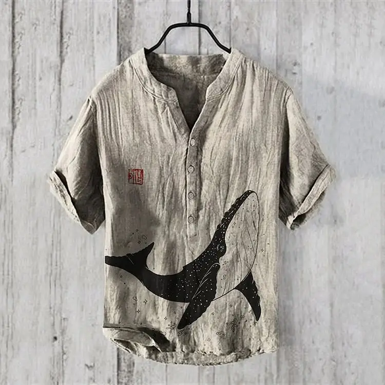2024 3D Digital Print Hawaiian Shirt Small Fish Series - Image 10