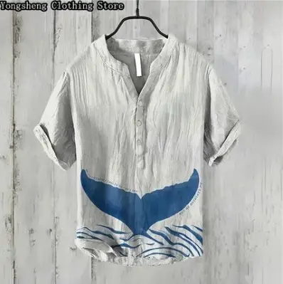 2024 3D Digital Print Hawaiian Shirt Small Fish Series - Image 13