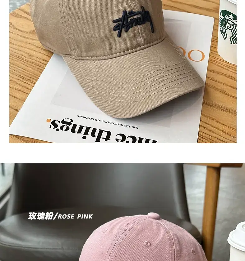 Korean Style Soft Top Baseball Caps Spring Summer Embroidery — feature 10