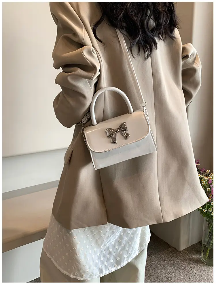 White Bow Shoulder Crossbody Bag 2024 Spring — feature 16