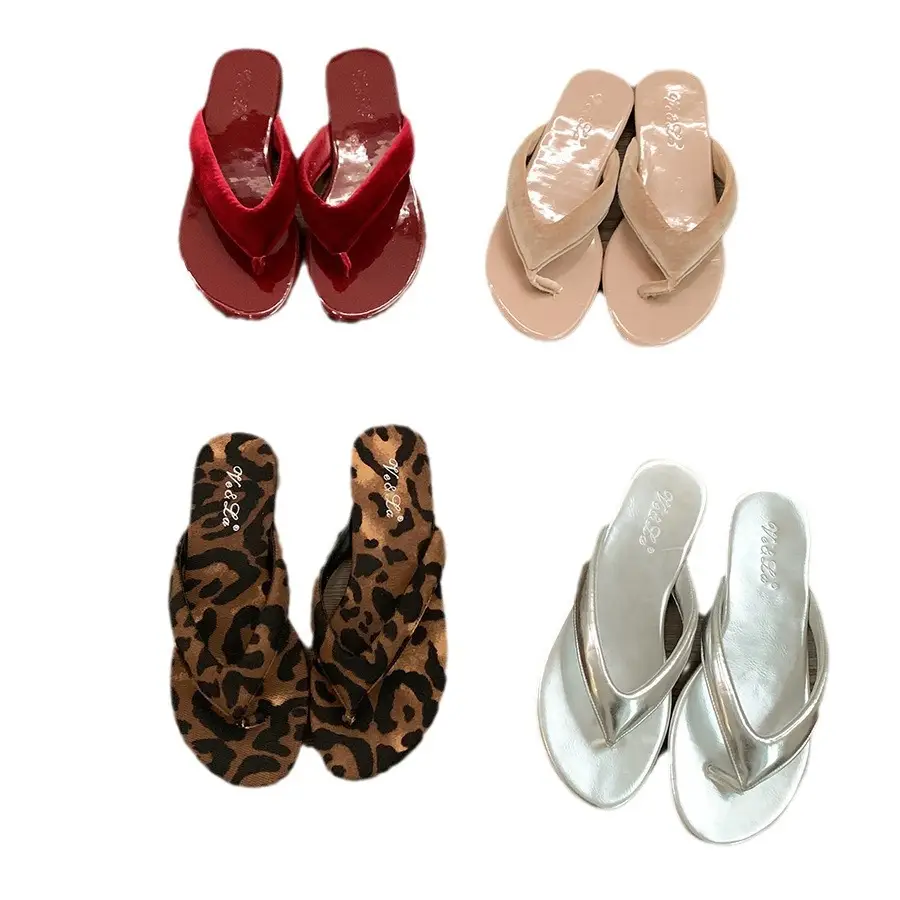 Flat Slippers Women's Summer Outer Wear New Korean-style Flip-flops French Retro Dress Elegant Toe Sandals - Image 9