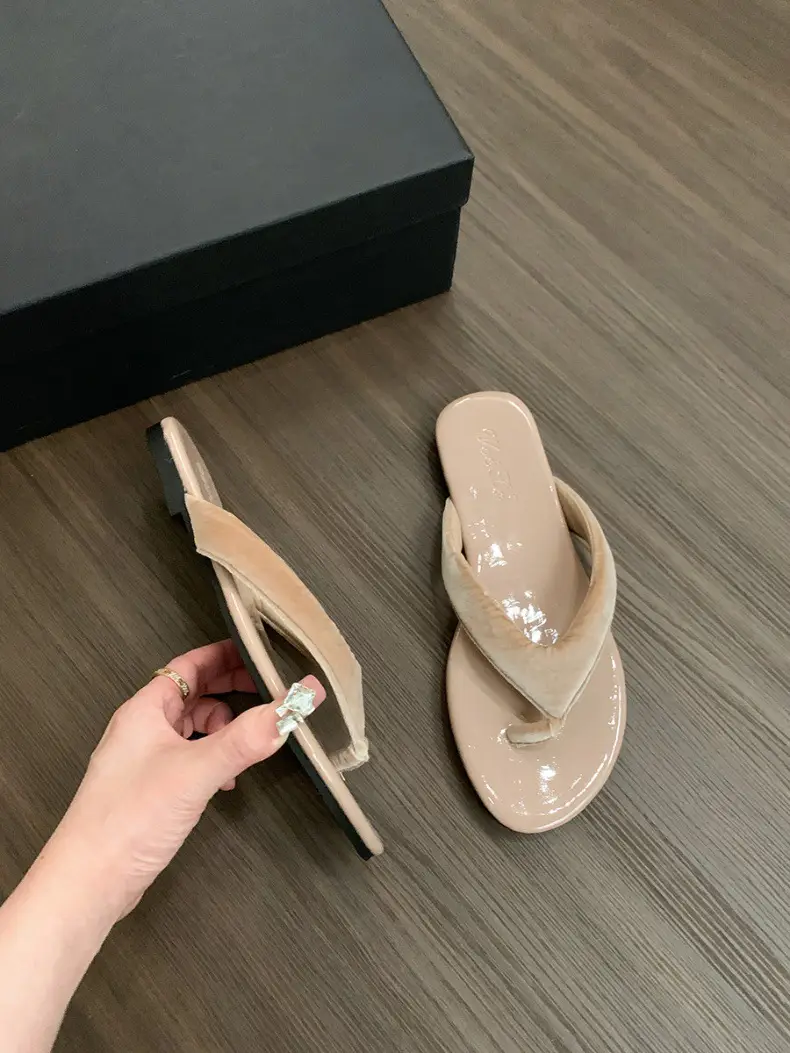 Flat Slippers Women's Summer Outer Wear New Korean-style Flip-flops French Retro Dress Elegant Toe Sandals — feature 9