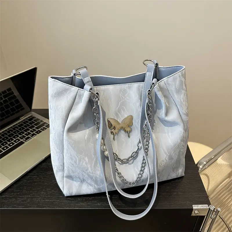 Pink Butterfly Chain Shoulder Bag for Women - Image 7