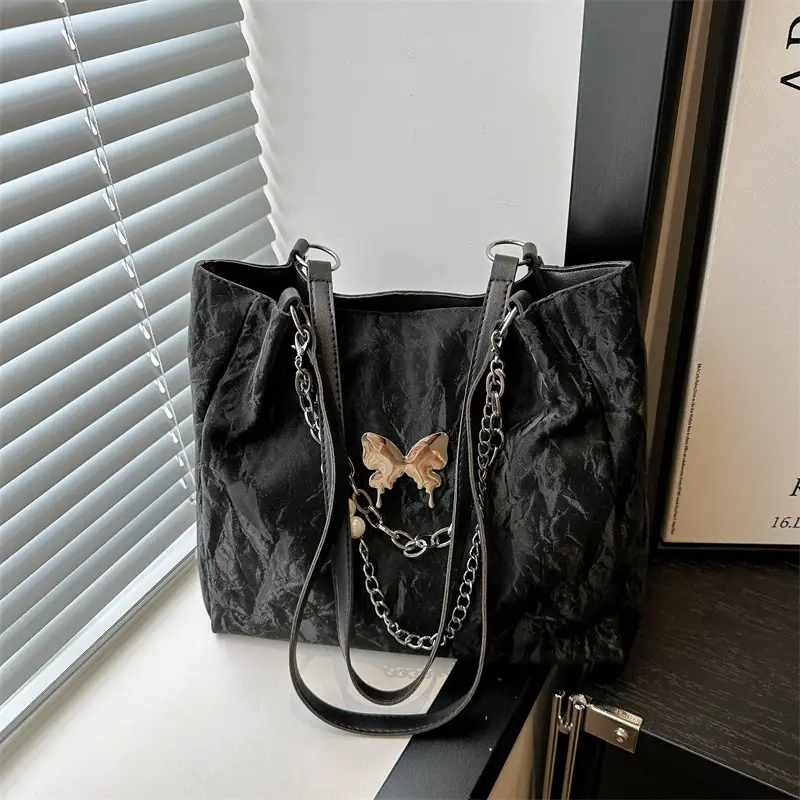 Pink Butterfly Chain Shoulder Bag for Women - Image 8