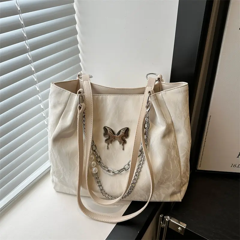 Pink Butterfly Chain Shoulder Bag for Women - Image 9