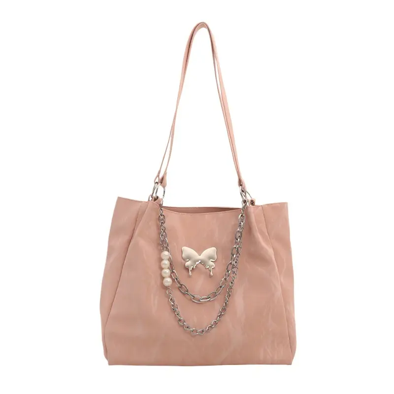 Pink Butterfly Chain Shoulder Bag for Women - Image 10