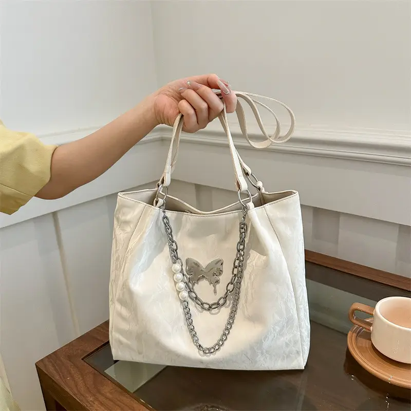 Pink Butterfly Chain Shoulder Bag for Women - Image 2