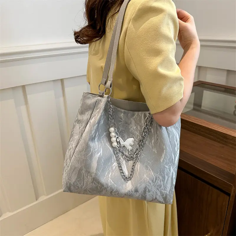 Pink Butterfly Chain Shoulder Bag for Women - Image 3