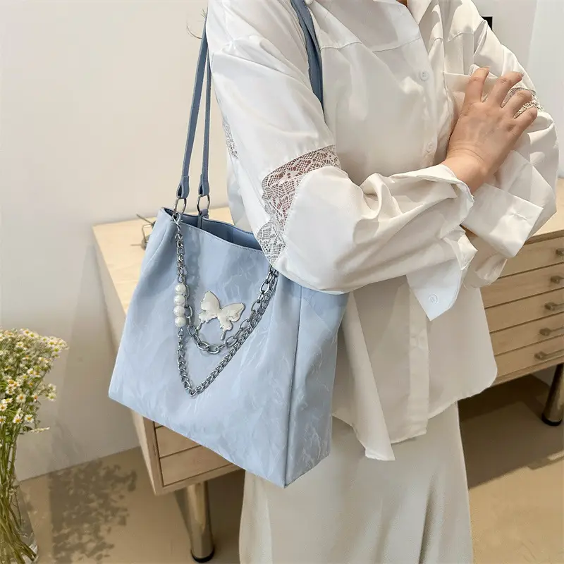 Pink Butterfly Chain Shoulder Bag for Women - Image 4