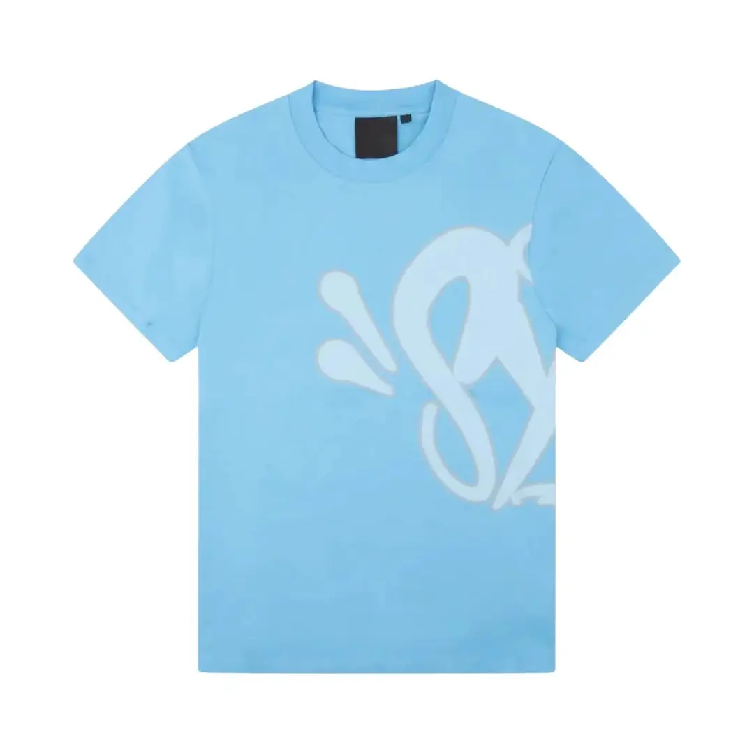 Light Blue Letter Print Short Sleeve Top & Shorts Set — feature 14