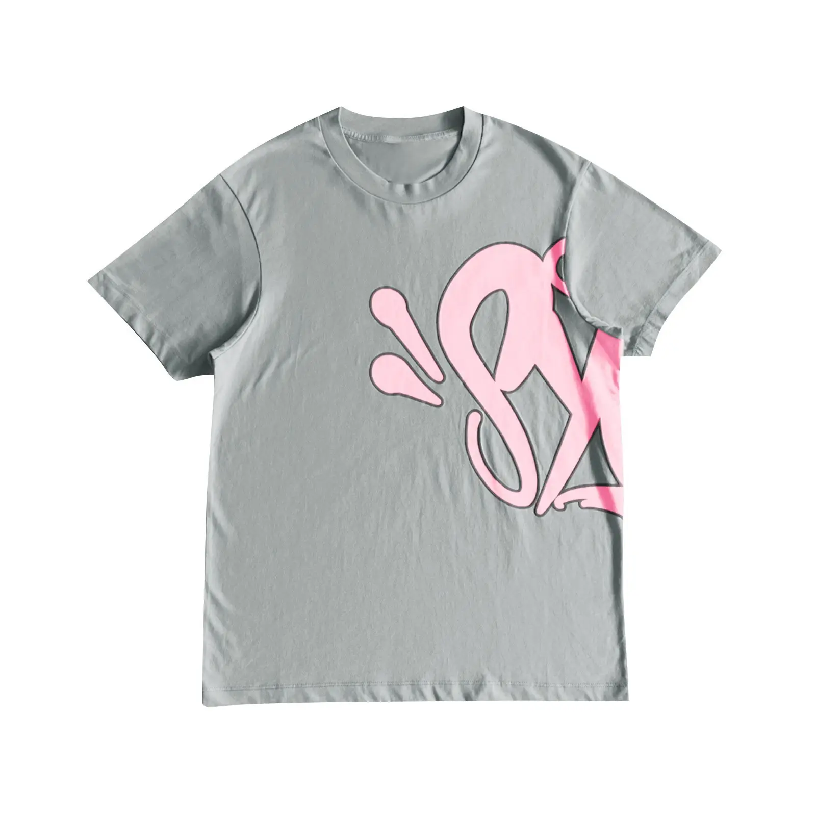Light Blue Letter Print Short Sleeve Top & Shorts Set