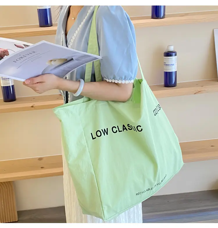 Pink Canvas Shoulder Bag Low Classic Large Capacity — feature 14