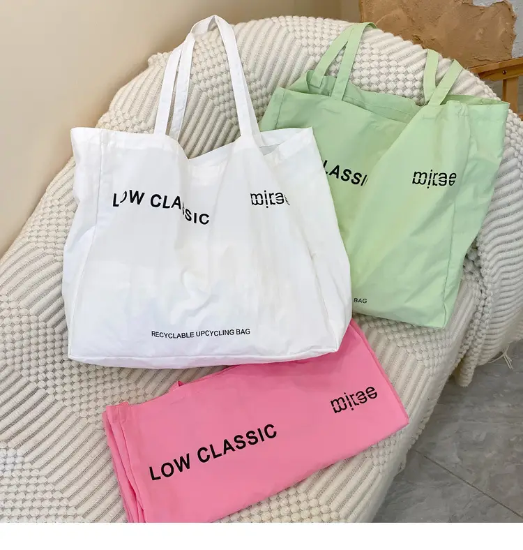 Pink Canvas Shoulder Bag Low Classic Large Capacity — feature 2