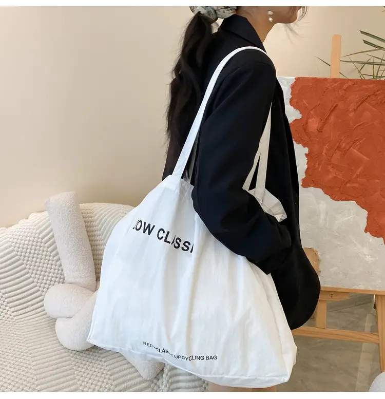 Pink Canvas Shoulder Bag Low Classic Large Capacity — feature 20