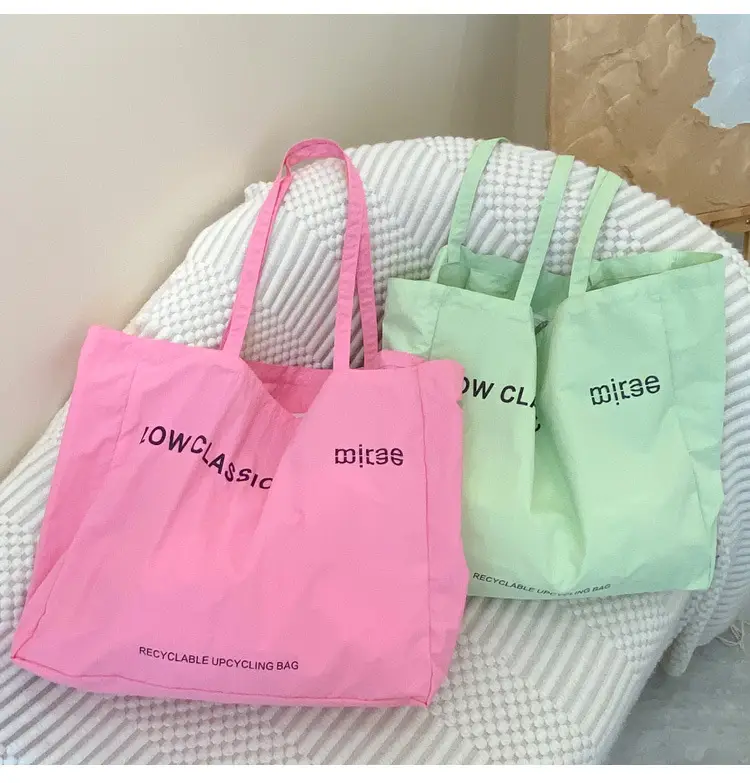 Pink Canvas Shoulder Bag Low Classic Large Capacity — feature 5